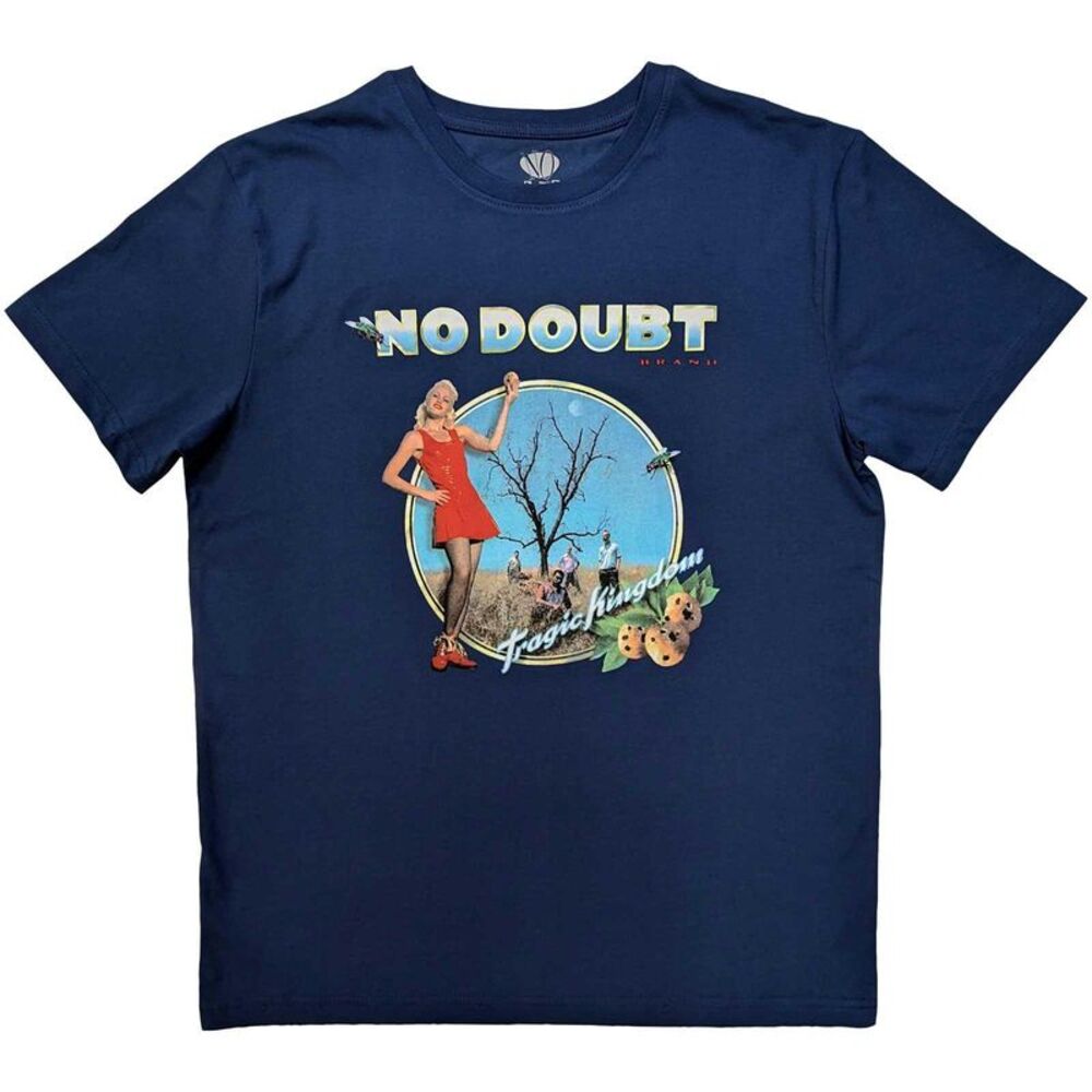 No Doubt Unisex Adult Tragic Kingdom T-Shirt / Denim Blue